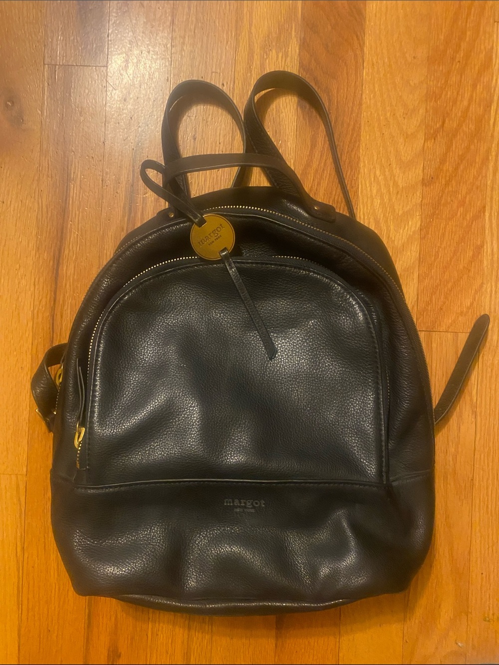 Margot Backpack Black Leather Like New Retail $150 USD